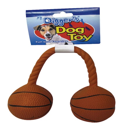 Twin Basketballs Tug Toy